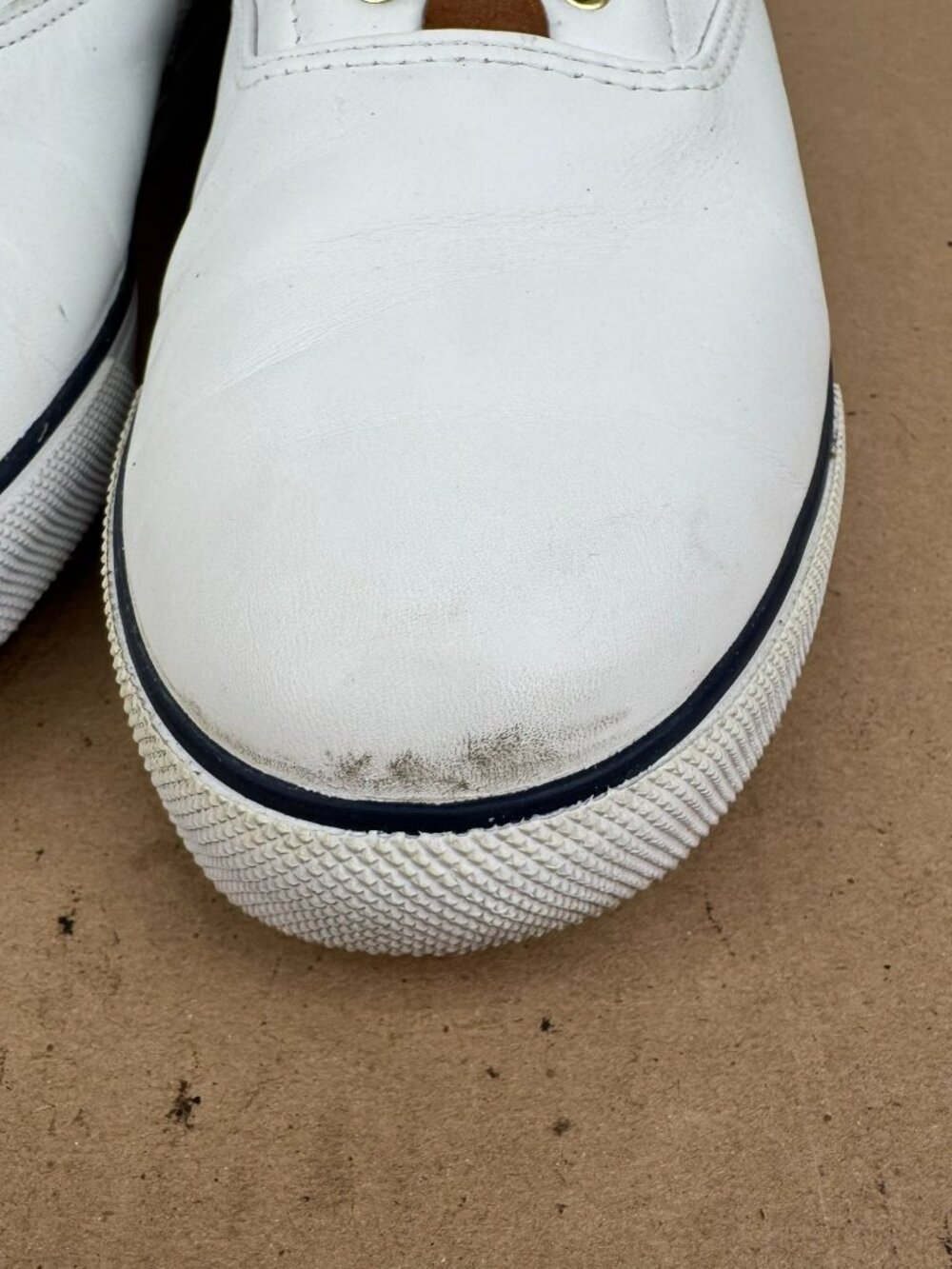 Vintage Cherokee Leather Sneakers Men's 13 White Low Top Made in Korea - Picture 9 of 11